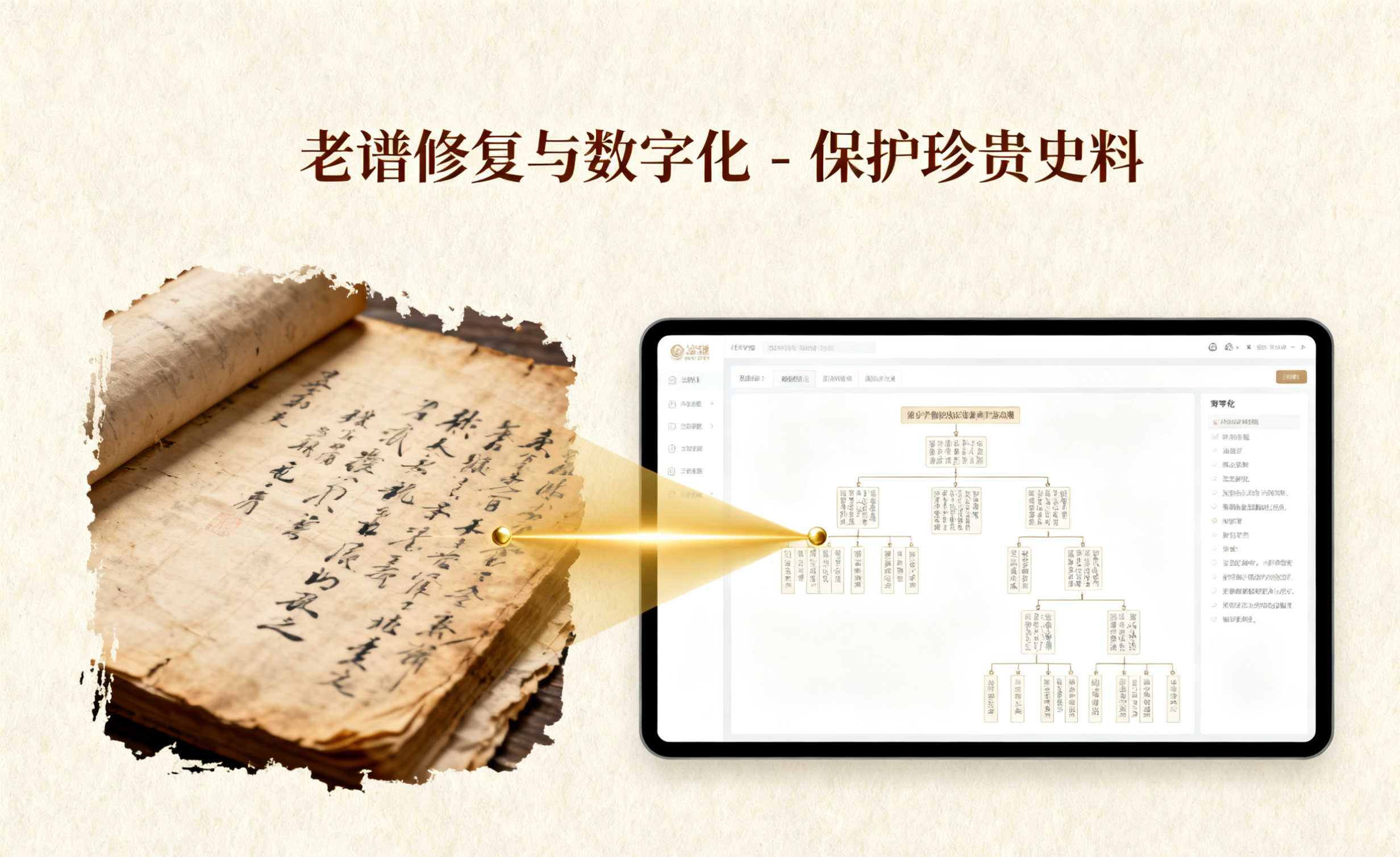 老谱修复与数字化 - 保护珍贵史料